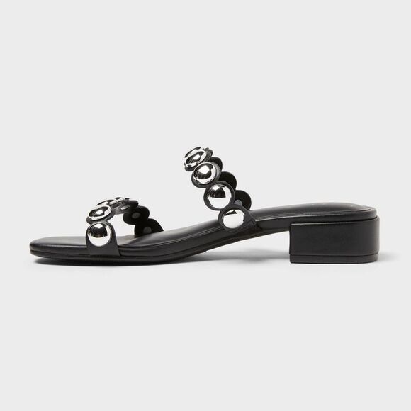 Open Box - A New Day - Women’s Caity Sandals with Memory Foam Insole - A  Black - Picture 2 of 4